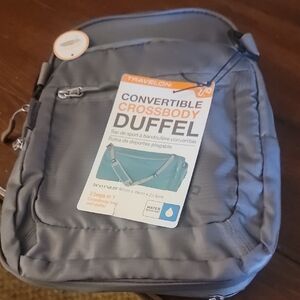 Travelon Gray Convertible Crossbody Duffel Bag with Tag